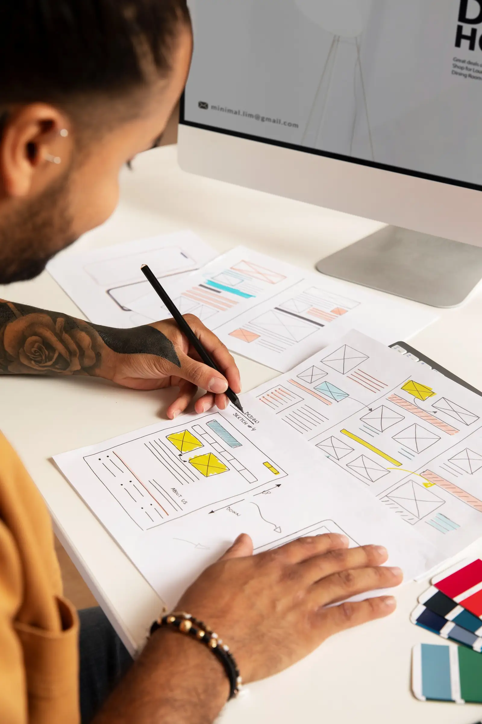 UX Designer at work