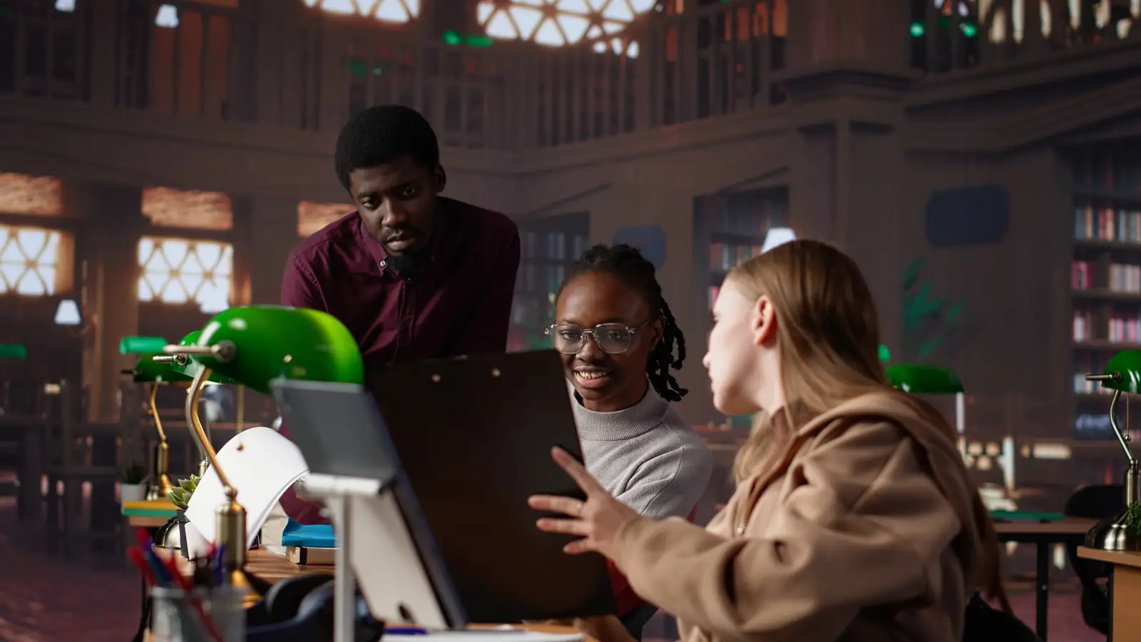 Students learning together